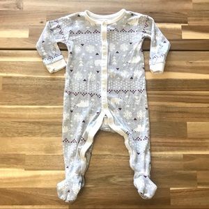 Petit Lem Baby Holiday Footie Pajamas Sz 3 Mo